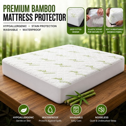 Bamboo mattress protector 40cm - mattress,