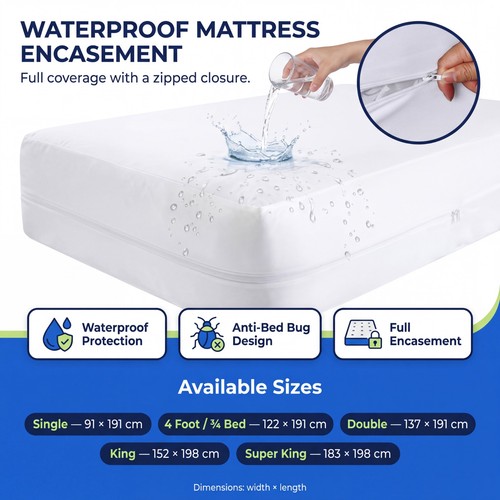Anti bed bug zipped waterproof - anti,