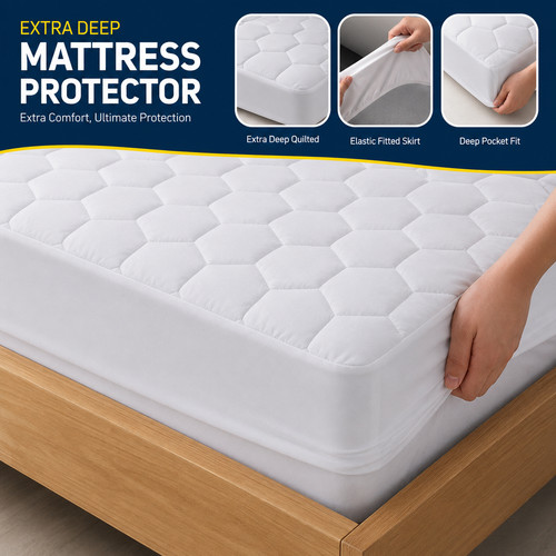 Quilted mattress protector - quilted,