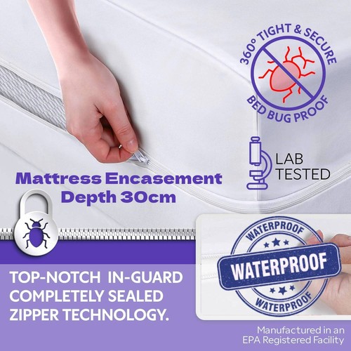 Zipped waterproof mattress - zipped,