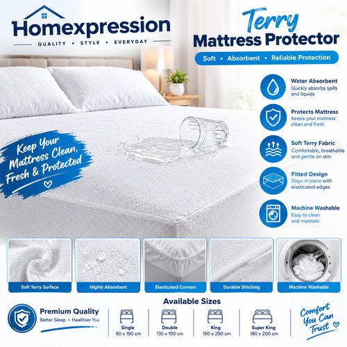 Mattress protector terry extra - mattress,