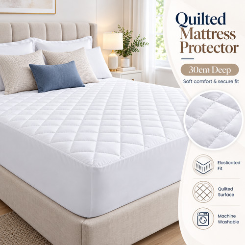 Quilted mattress protector - quilted,